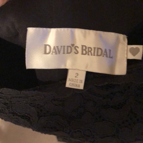 Black one shoulder bridesmaid dress - Picture 4 of 4